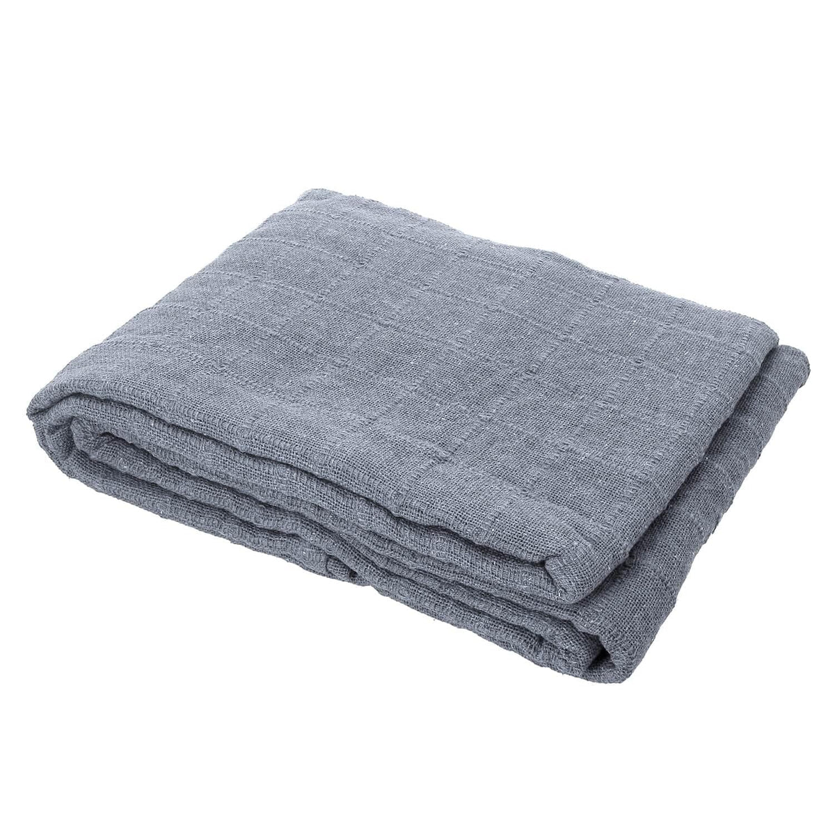 100% Cotton Gray Throw Blanket Woven Checker Pattern Super Soft Breathable Lightweight 68x90 inches Birthday