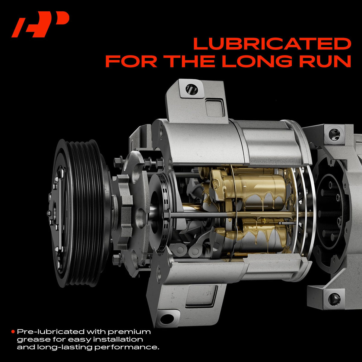 A-Premium A/C Compressor with Clutch Compatible with Chrysler 300 Dodge Charger 2.7L 2006-2010, Magnum 2.7L 2006-2008, 10S17C Style, 6 Grooves
