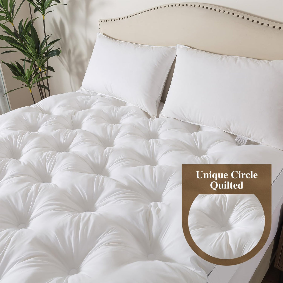 WhatsBedding 5 Inch Memory Foam Mattress Topper Queen Size, Supportive Fluffy Shredded Memory Foam Filled Pillow Top, Extra Soft Bed Topper with Deep Pocket, 60x80 in