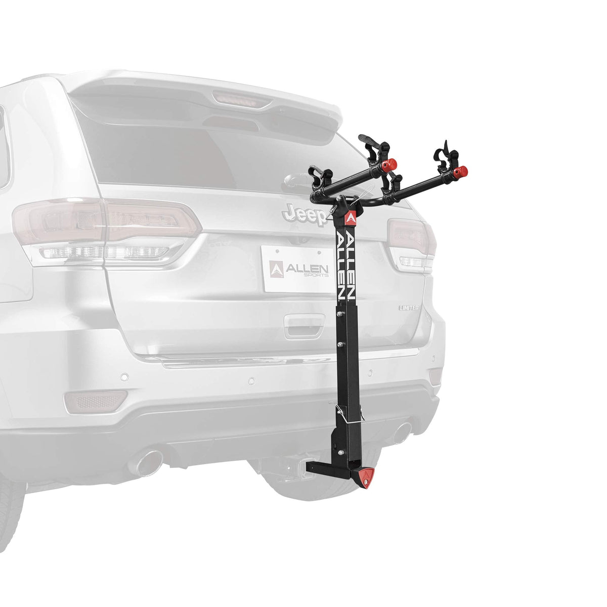 Allen Sports Deluxe Locking Quick Release 2-Bike Carrier for 2 Inch & 1 4 in. Hitch, Model 522QR , Black