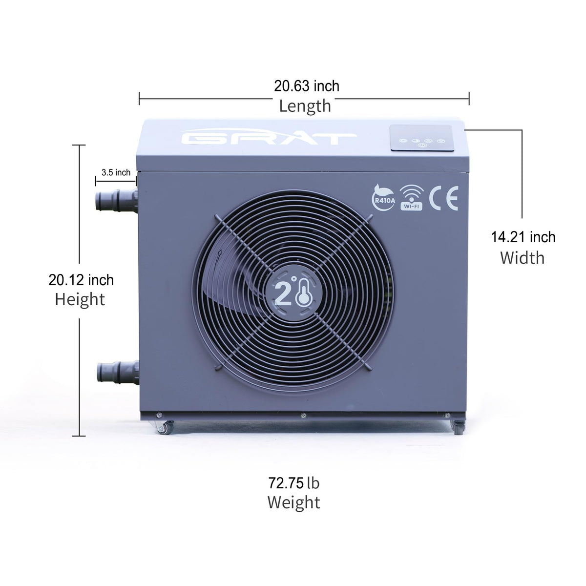 GRAT 1.5HP Chiller with Cold Plunge Tub, 88 Gallon Ice Bath System for Athletes, WiFi App Control, No Ice Needed, Cools to 36°F, Cold Water Therapy & Recovery Tub for Home Gym Indoor Outdoor
