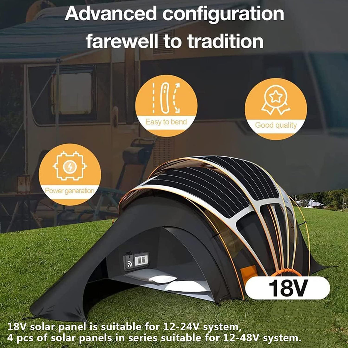 1000 Watt Solar Panel Kit, 2 × 500 Watt Flexible Solar Power Panel Photovoltaic Module with 40A Solar Charge Controller Monocrystalline Solar Panel for Camping Off Grid Battery Charging Boat