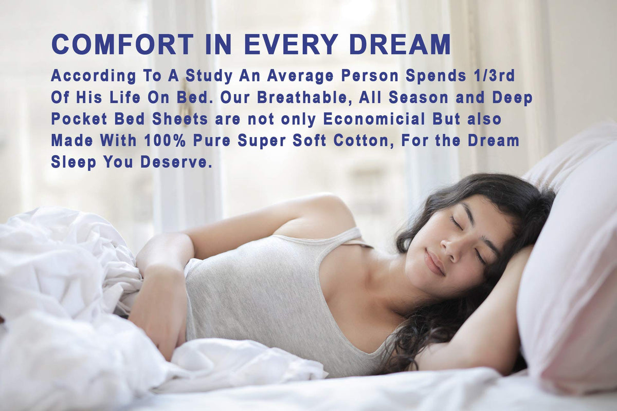 RUVANTI 100% Cotton Percale Sheets Full Size, Bloomex
