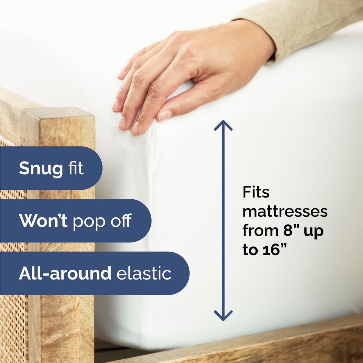 Split King 7 Piece Sheet Set - Comfy Breathable & Cooling - Ultra-Soft Hotel Luxury Bedding Set w/ 8-16 Inch Deep Pockets - 1 Flat & 2 Fitted Sheet & 4 Pillowcases - Wrinkle Free & Easy Care - White