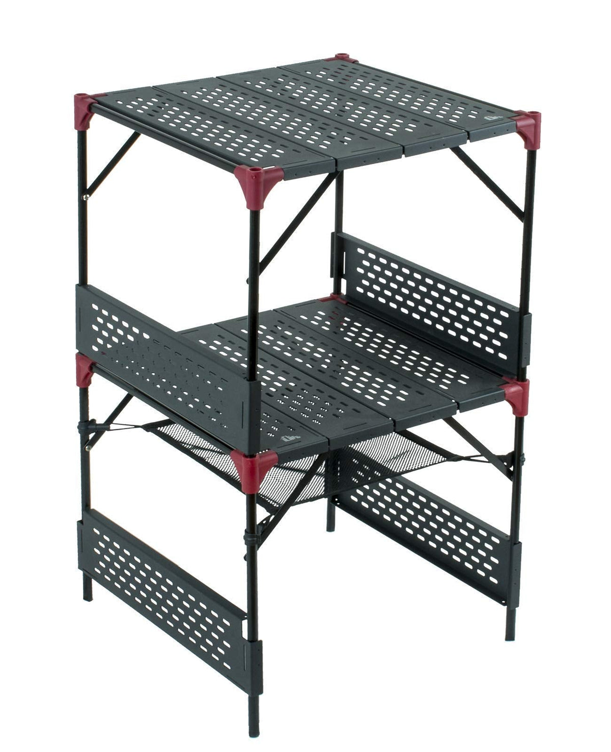 iClimb 2 Extendable Folding Table and 1 Pack Connecting Plates and 2 Lantern Hanger Bundle, Ultralight Compact for Camping Backpacking Beach Concert BBQ Party