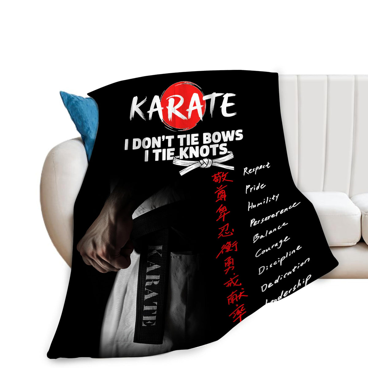 Uphomart Karate Gifts Blanket, Karate Throw Blankets, Gift for Men Women Boys Girls Lover Adult Cozy Fleece Flannel Bedding Stuff Plush for Couch Sofa Bed Decor 40"X50"