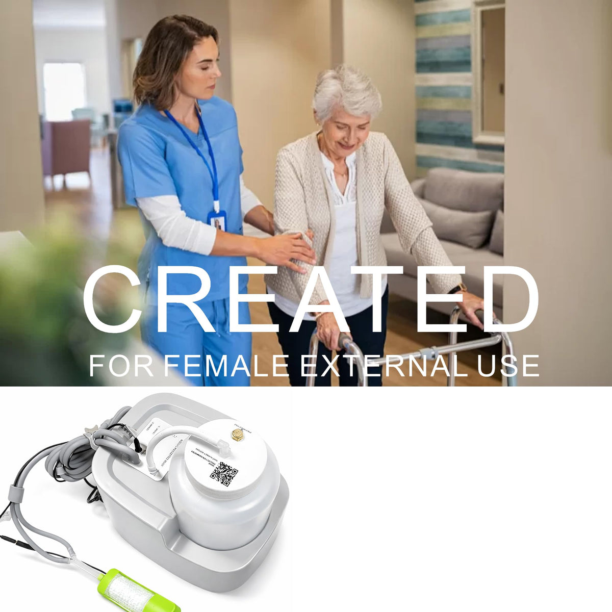 Urine Collection System for Women – Female External Catheter, Leak-Proof & Hygienic – Ideal for Incontinence & Post-Surgery Bedridden Use – Easy to Apply at Home