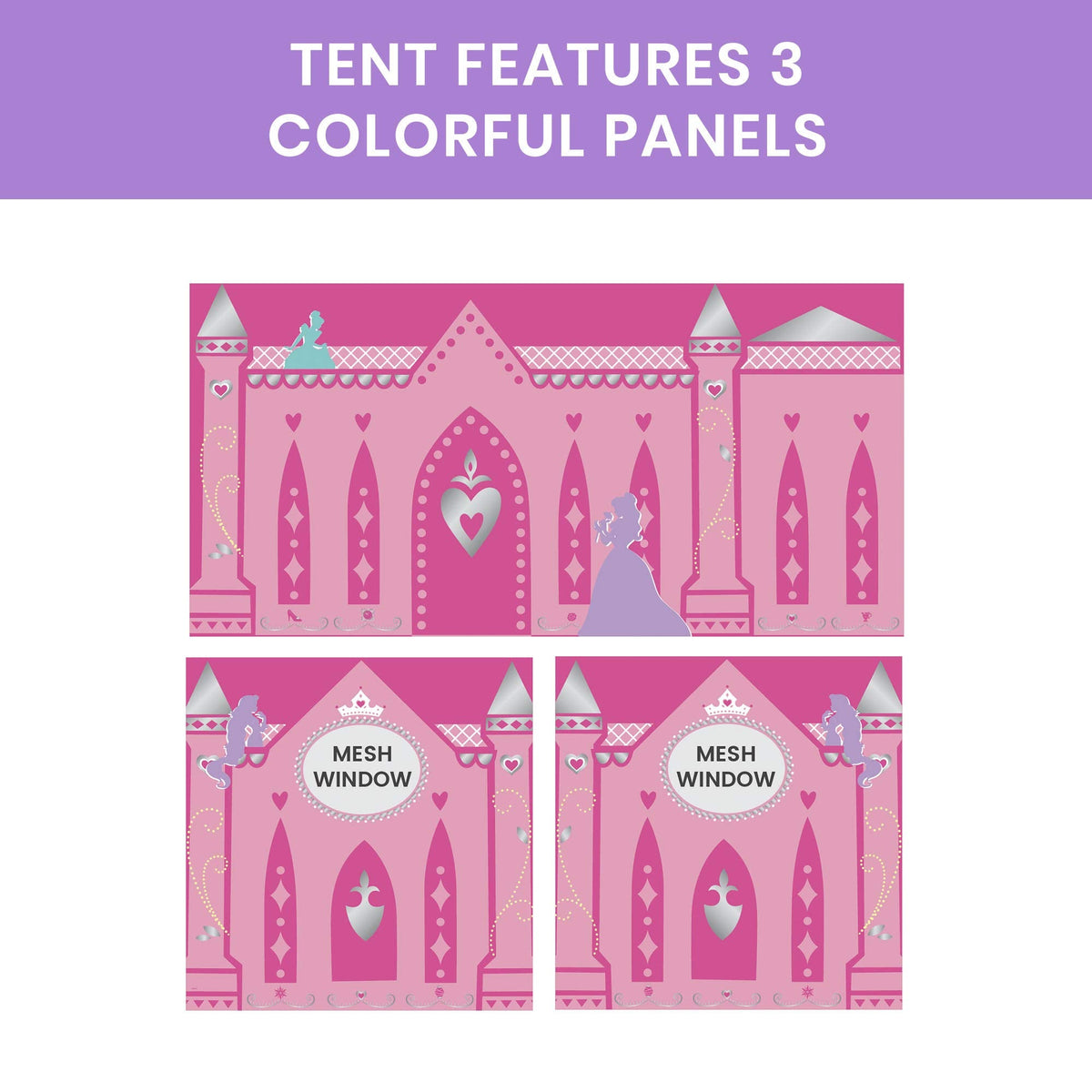 Disney Princess Loft Bed Tent - Curtain Set for Low Twin Loft Bed (Bed Sold Separately) by Delta Children