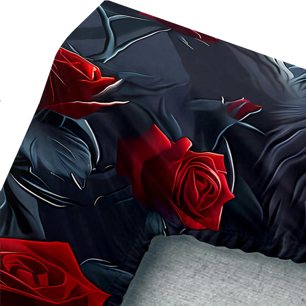 UEVBF Wolf Bedding Fitted Sheet Sets Twin Size,Moon Night Forest Floral Printed Bedding Set for Kids Girls Boys Room Decor,Western Animal Themed Bedding Sets,1 Fitted Sheet+2 Pillowcases.