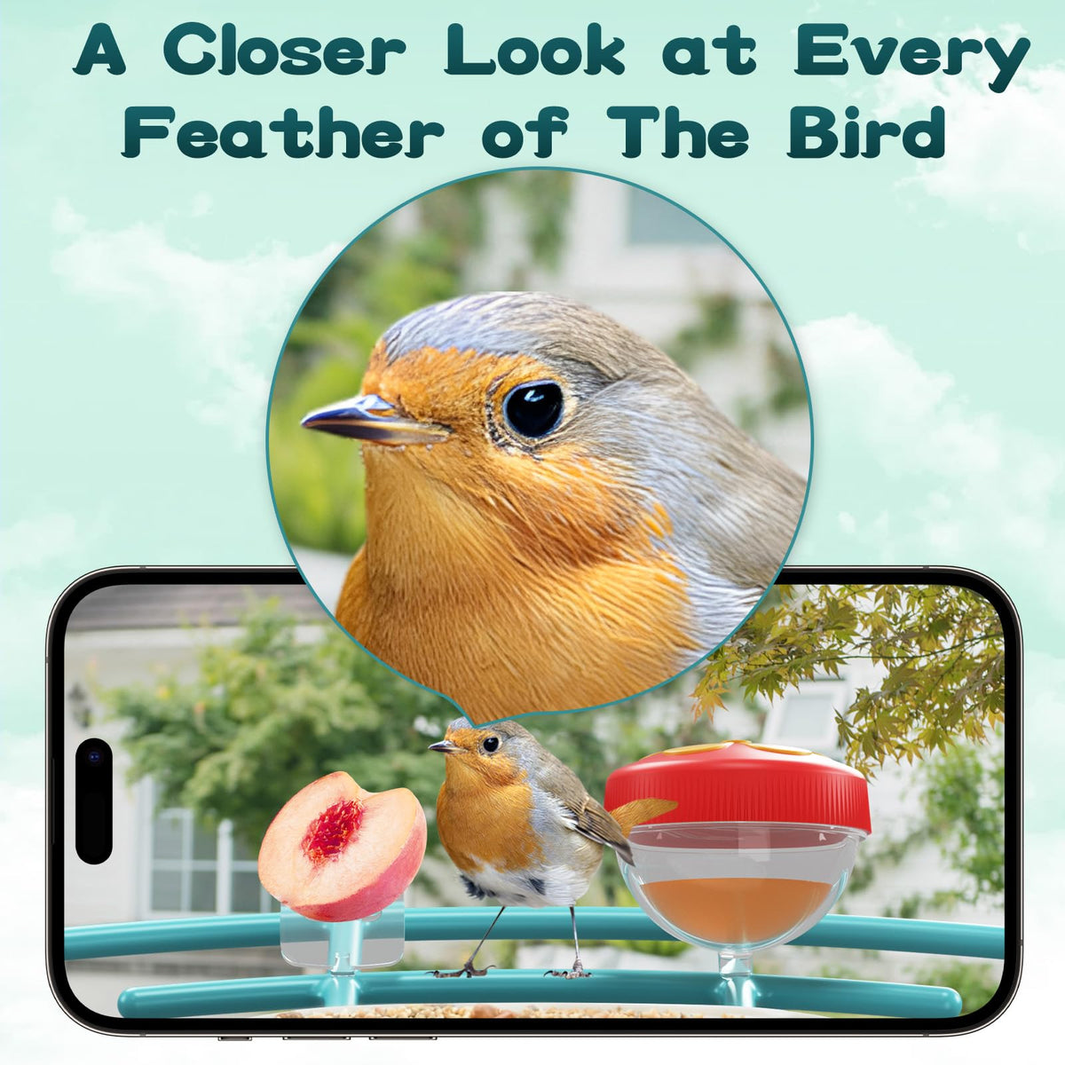 BROAIMX Smart Bird Feeder with Camera-AI Identify 11,000+ Species, 2K HD Auto Capture Birds Video & 64G TF Card, Solar-Powered Wireless Outdoor Design, Birdhouse with Built-in Two-Way Microphone