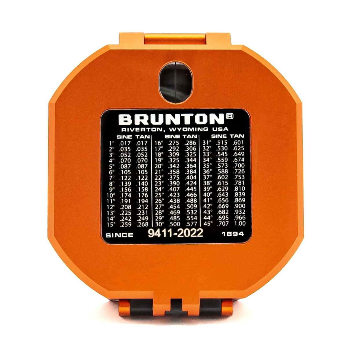 Brunton Standard Transit, Azimuth (0–360°), Orange - Professional Pocket Transit with Clinometer