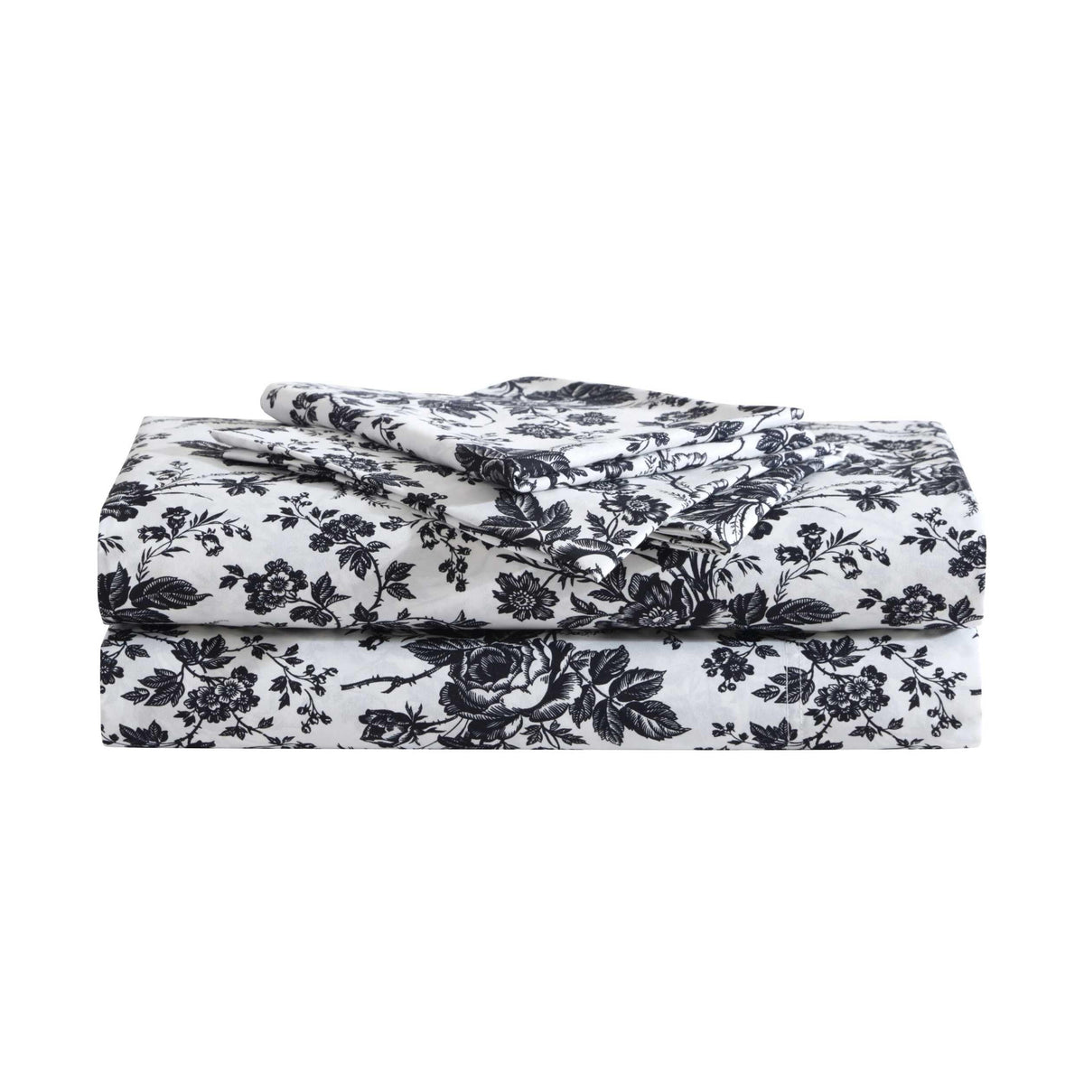 Betsey Johnson - King Bed Sheets, Soft & Lightweight Bedding, Fade & Wrinkle Resistant (Betseys Toile Black, King)