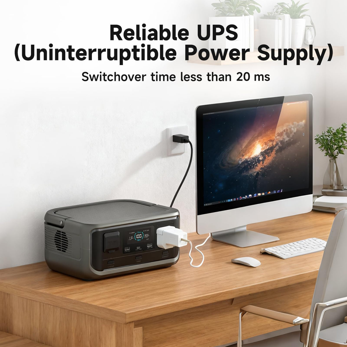 ALLPOWERS VOLIX P300 Portable Power Station, 256Wh LiFePO4 Battery, 300W Solar Generator(600W peak), <20ms UPS, MPPT 110W Max, AC Fast Charge, 100W USB-C Output for Home Backup, Office, RV, Camping