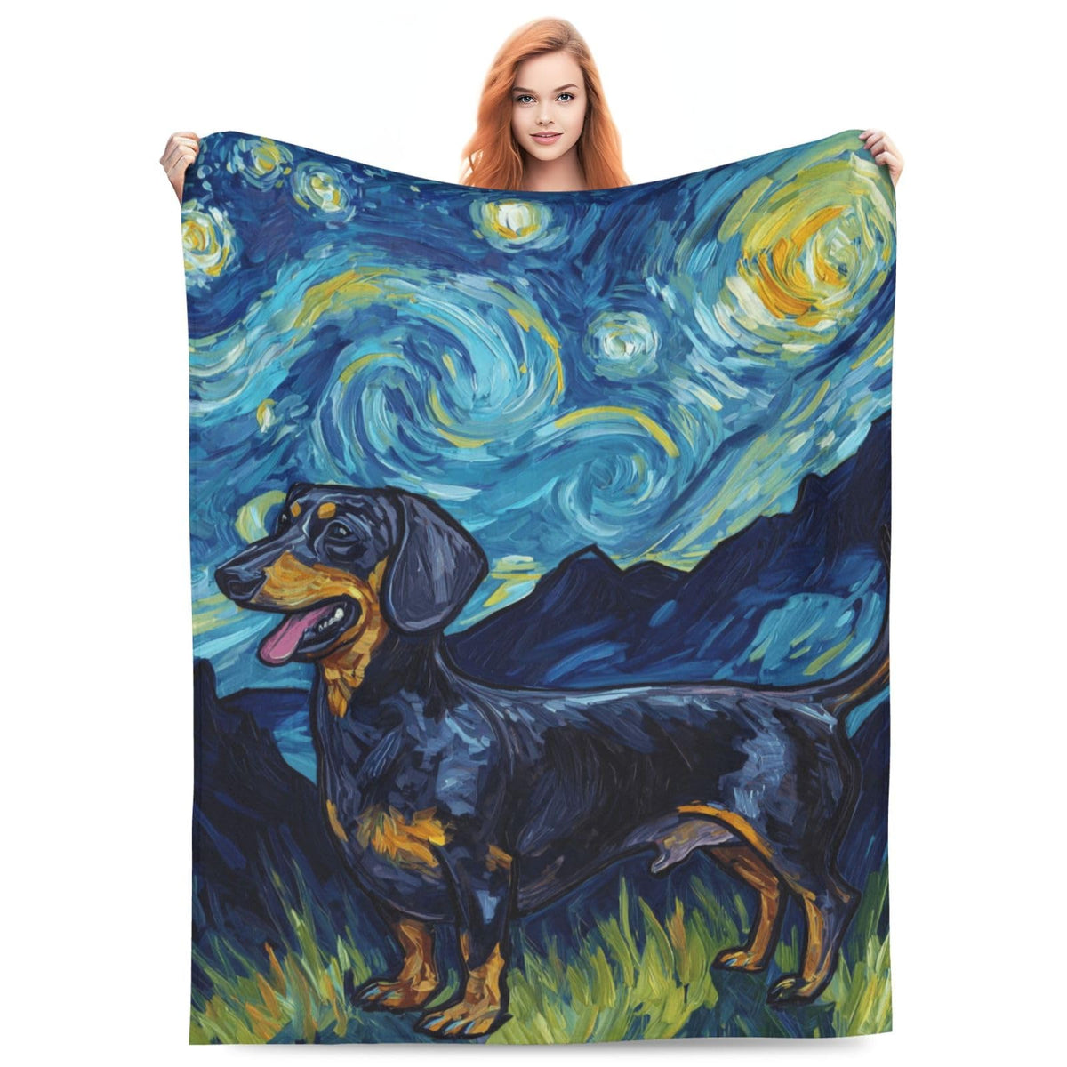 TZJCCMAY Dachshund Blanket for Kids Women Adults, Dog Lover Throw Blankets, Soft Lightweight Fleece for Bed Sofa Home Living Room Decor, Birthday Gifts, 50x60in
