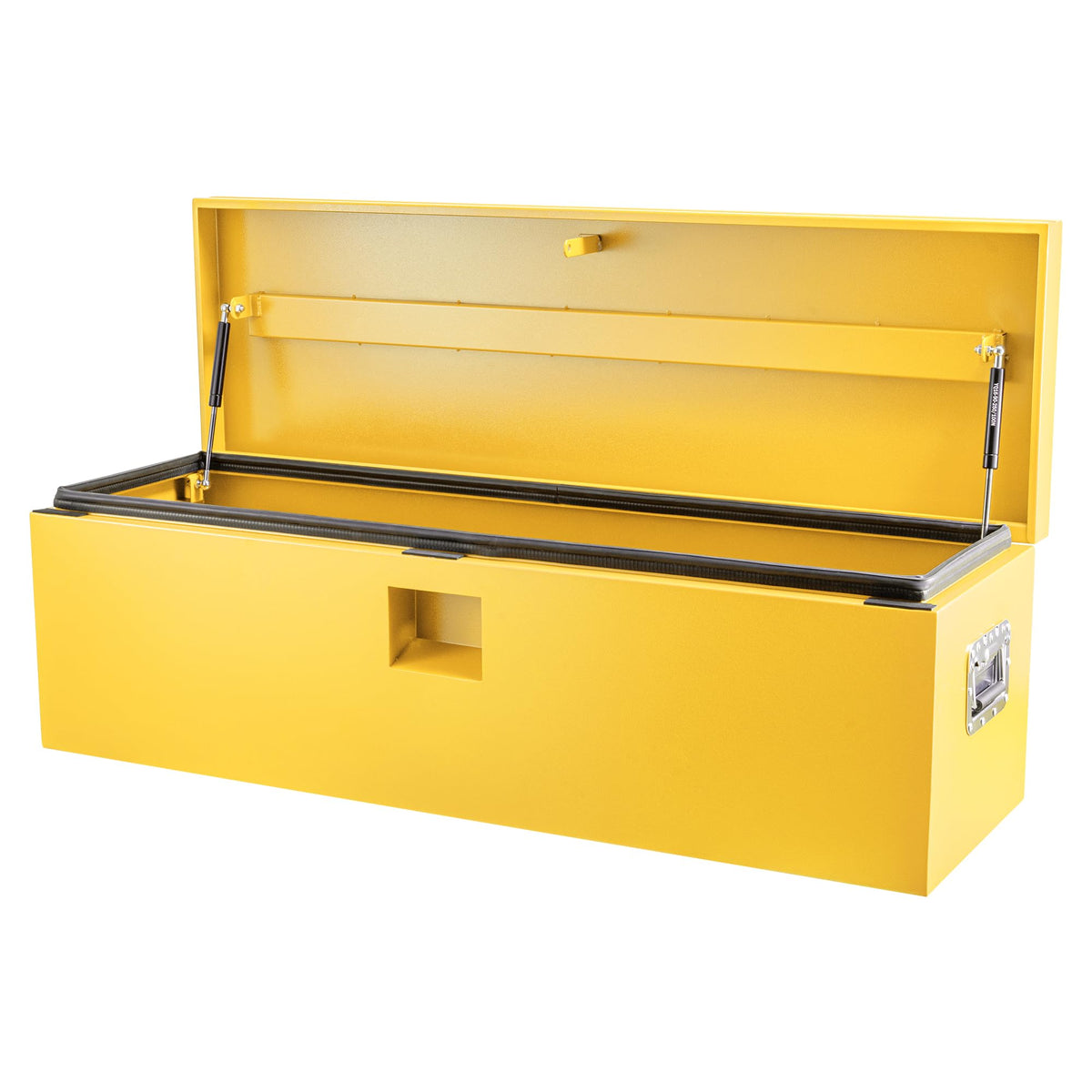 ActiveTrail Heavy Duty Steel Truck Bed Tool Box, 36 Inch Weatherproof Lockable Metal Storage Chest with Gas-Assist Grooved Lid for Pickup, Trailer, RV, Yellow