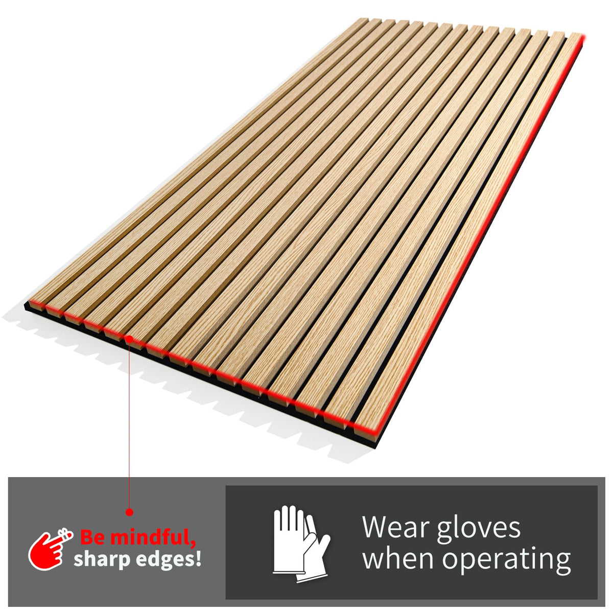 Art3d 4-Piece Wood Slat Acoustic Panels for Stylish Decor and Noise Reduction, 3D Textured Panel for Ceiling and Wall, Walnut