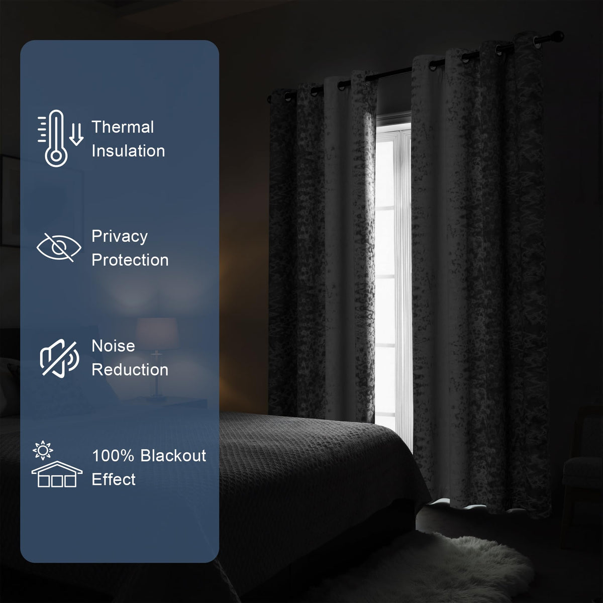 PONY DANCE Black and White Blackout Curtains 84 Inches Long for Living Room, Modern Thermal Insulated Window Drapes for Bedroom/Youth Dorm/Nursery, Ombre Gaming Curtains, 2 Panels Set, 52″W x 84″L