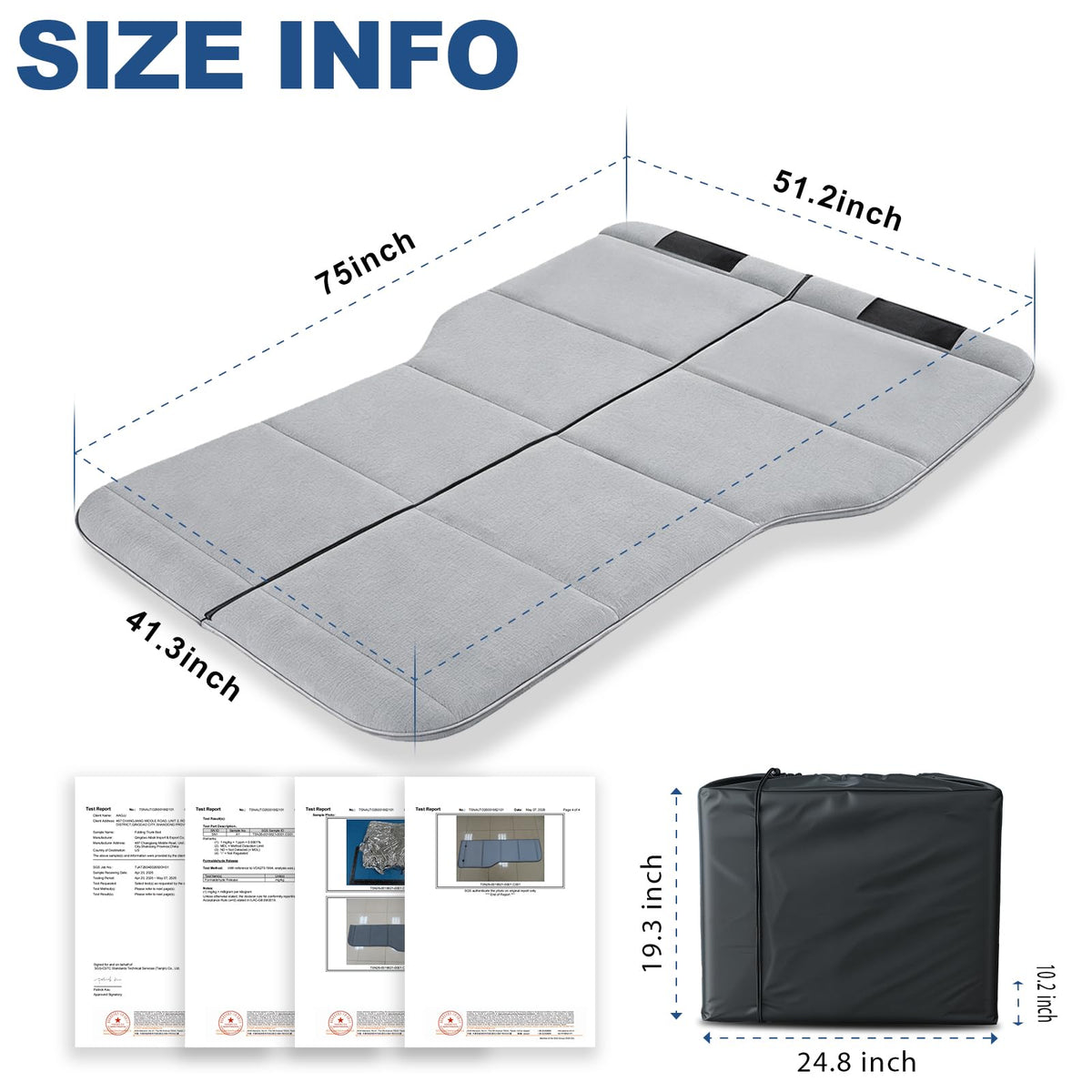 SXMMXS Car Camping Mattress for BMW X5, No Inflation Needed, Foldable Foam Trunk Bed, SUV Air Mattress Alternative for Travel Sleeping, Ideal for Camping Essentials and Road Trips, Gifts for Guys