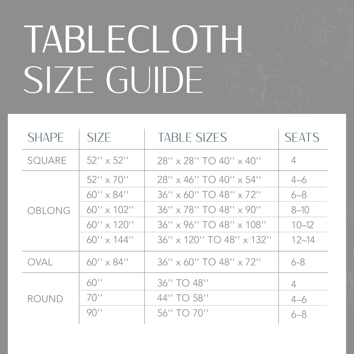 Threadmade Continental Solid Texture Water Resistant Tablecloth, Navy - 52" W x 70" L