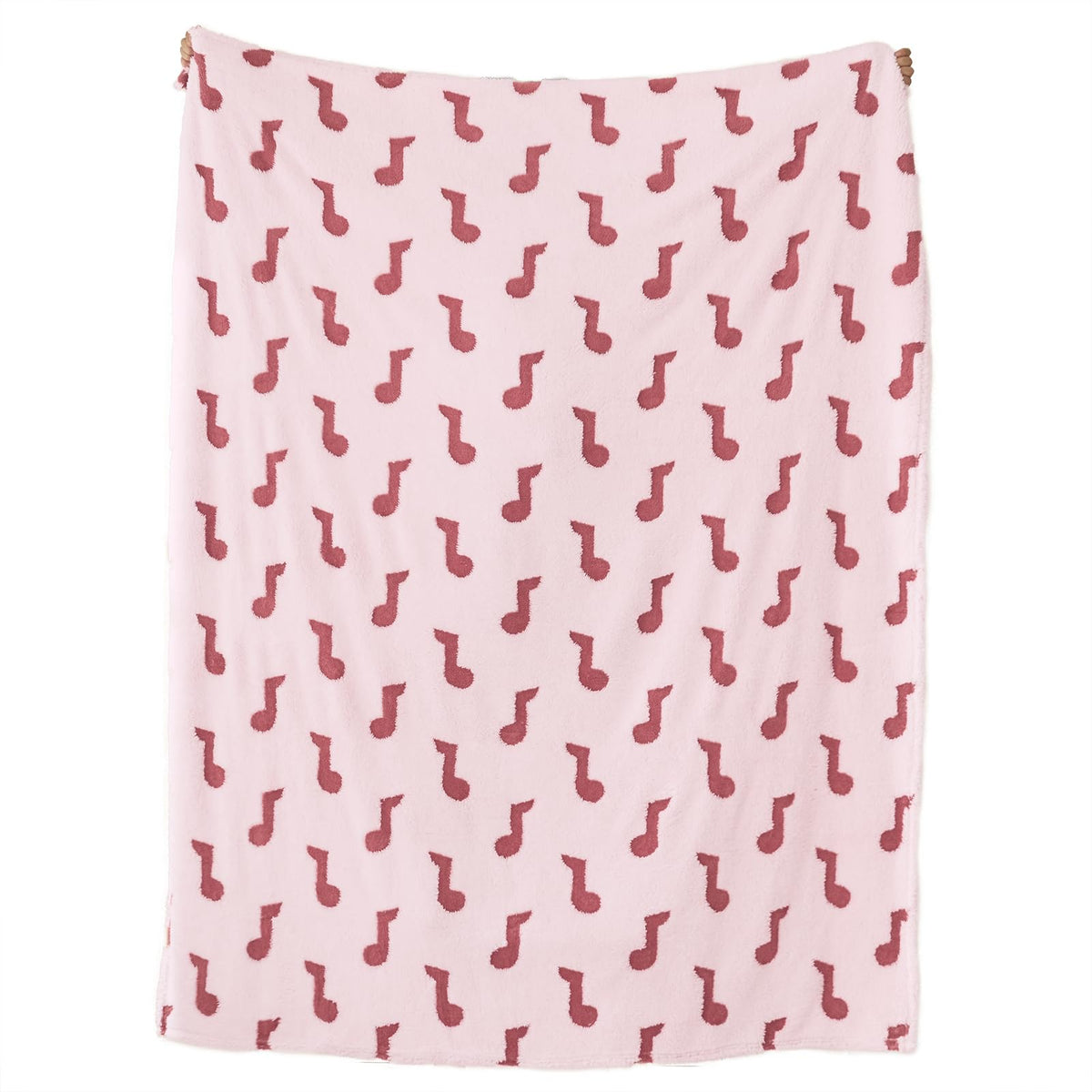 PLEVONITH Pink Throw Blankets for Bed - 3D Music Patterned Fall Blanket for Room Décor, Twin Size Blanket 60x80 Inches (300GSM)