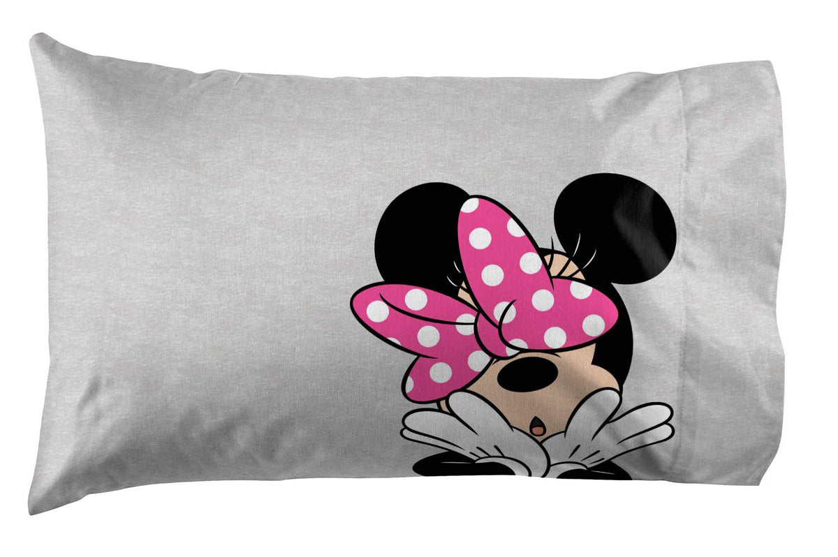 Jay Franco Disney Minnie Mouse Faces 7 Piece Full Bed Set - Includes Comforter & Sheet Set Bedding - Super Soft Fade Resistant Microfiber - (Official Disney Product)
