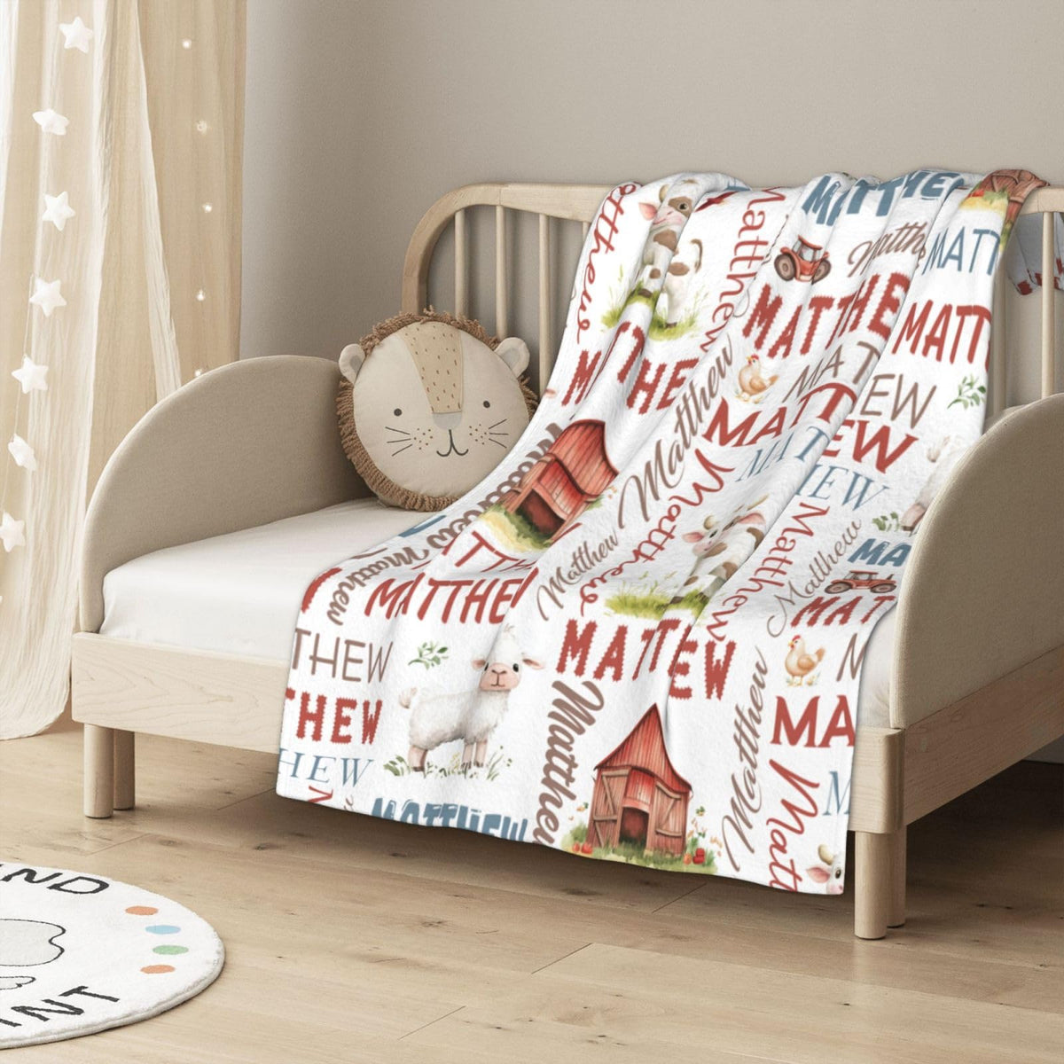 PUREFLY Personalized Baby Blanket - Custom With Name for Girls and Boys, Super Soft Plush Fleece, Personalized Gifts for Newborn