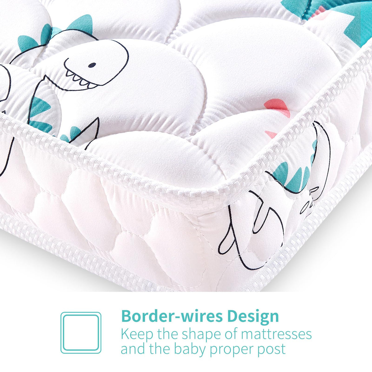 Letmxiu 5" Crib Mattress and Toddler Mattress, Dual-Sided and Firm, Hypoallergenic Crib Mattress, Fits Standard Crib and Toddler Bed