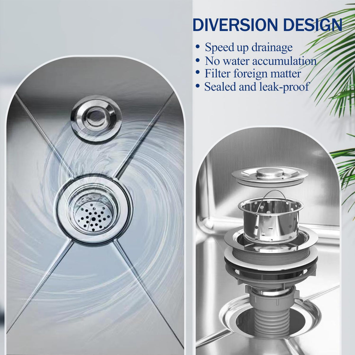 Stainless Steel Mop Service Basin，Floor Mount Mop Sink，Mop Cleaning Sink，Vertical industrial sewage tank for balconies, laundry rooms, industries, etc（39.37”×16.1”×21.6”)