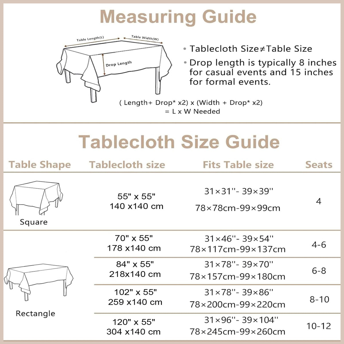QDTTSRY Rectangle Cotton Linen Tablecloth, Heavy Duty Waterproof Tablecloths Farmhouse Tablecloth, Soft and Wrinkle Free Table Cover with Tassels for Kitchen & Dining (Coffee Flower, 70" x 55")