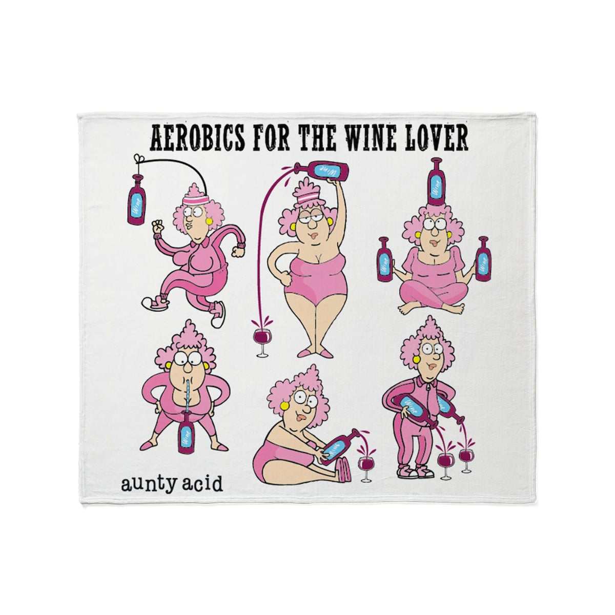 CafePress Wine Aerobics Throw Blanket Super Soft Fleece Plush Throw Blanket, 60"x50"