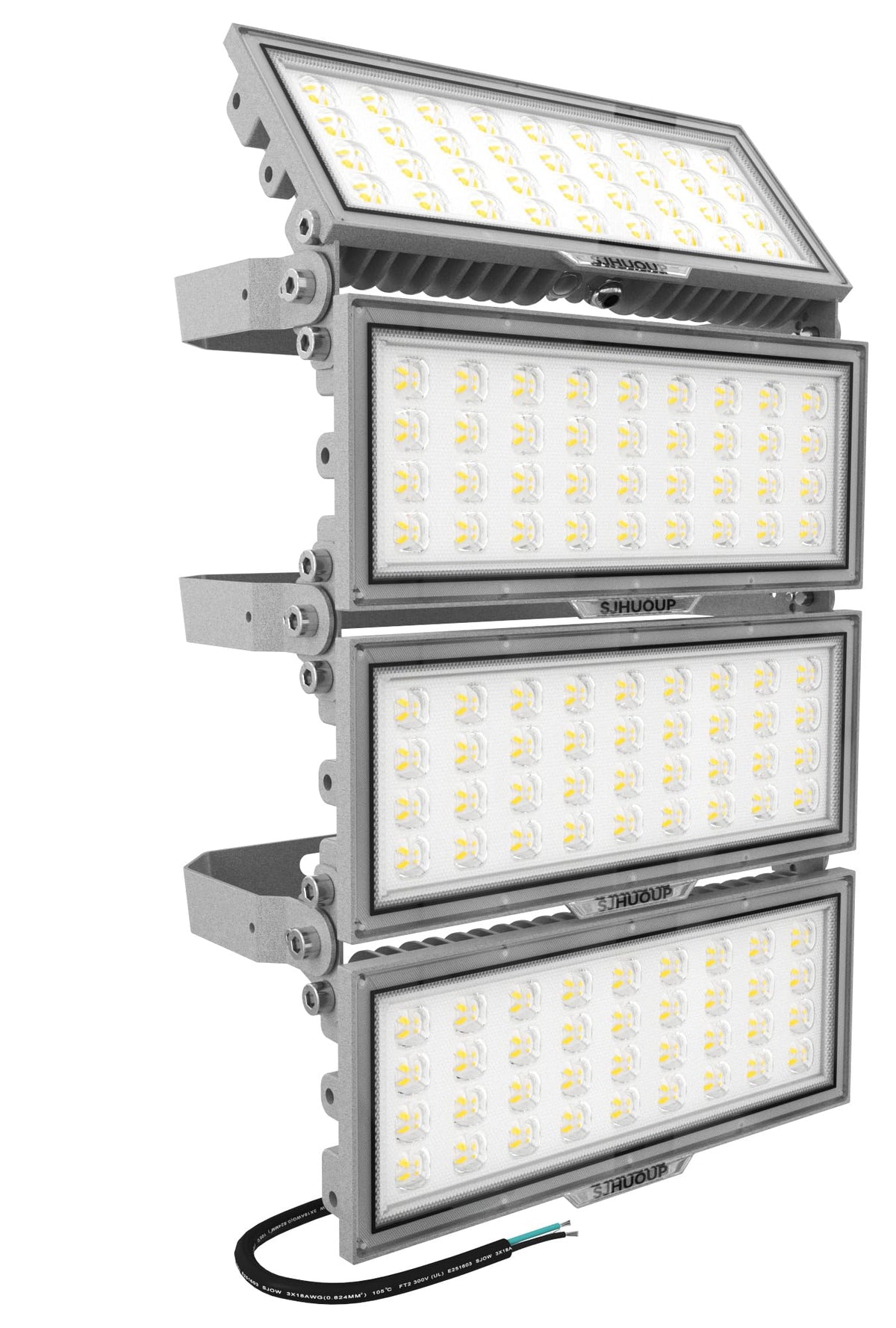 SJHUOUP 400W LED Stadium Lights,52000Lumen 6500K Super Bright LED Flood Light Outdoor,Surge 6KV IP67 Waterproof Adjustable Lighting Angle for Stadium,Arena