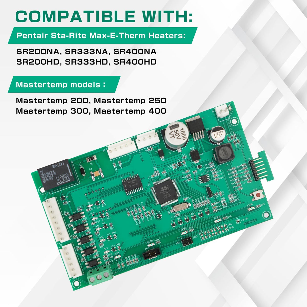 Control Board Kit with Switch Pad Replacement# 472610Z Replace 42002-0007S Compatible with Mastertemp Max-E-Therm Pentair Pool & Spa Heaters Compatible with All NA LP Series Models