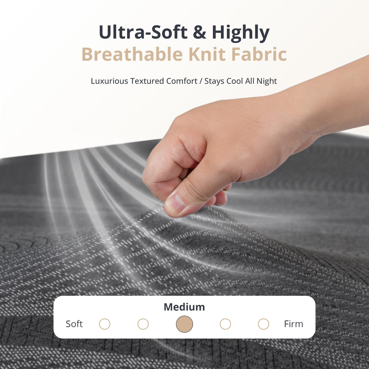 Dyonery Queen Size Mattress, 12 Inch Gel Memory Foam, Cooling & Back Pain Relief, Fiberglass Free, CertiPUR-US Certified, Foam Made in USA, Medium