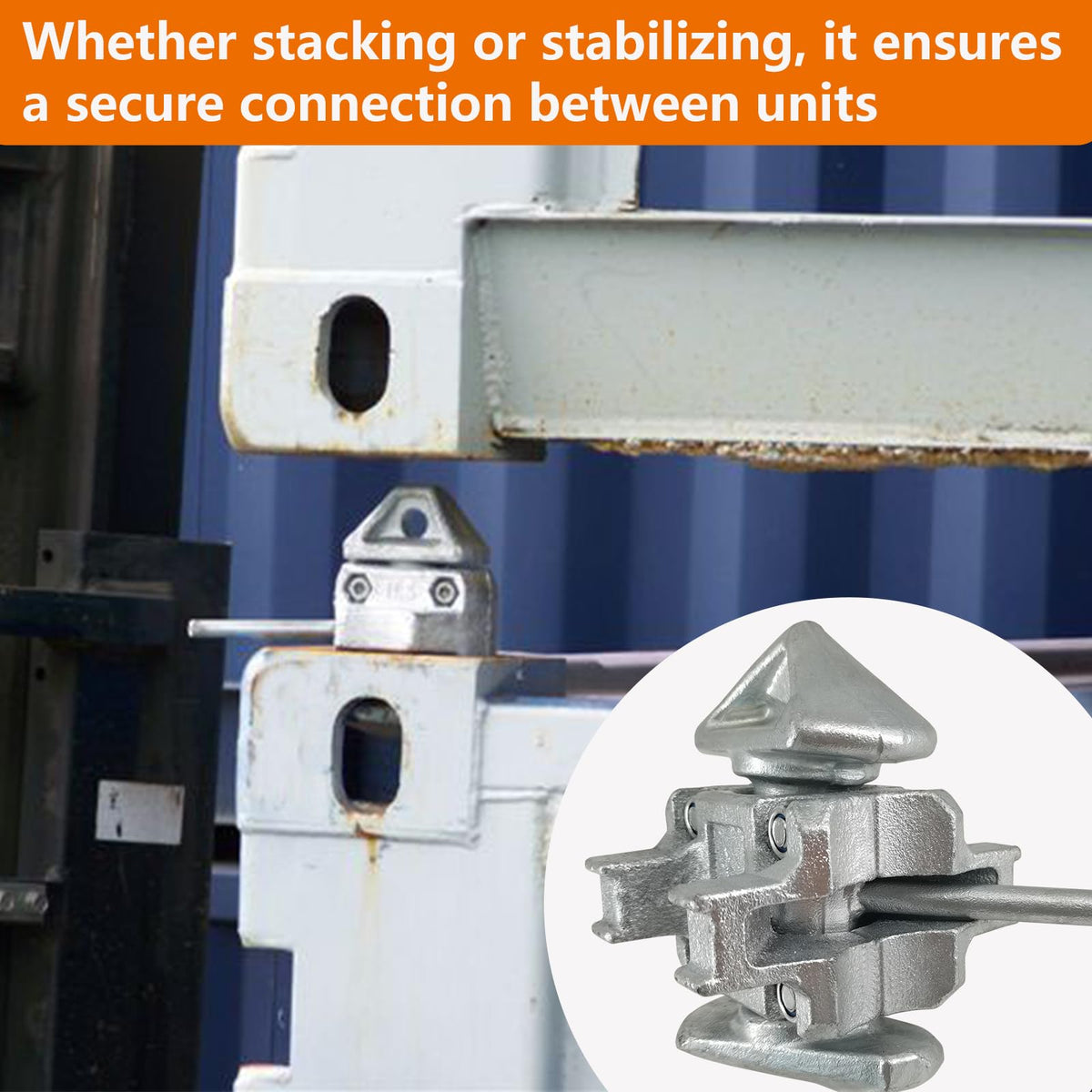 ZUVELLO Shipping Container Manual Locks Connection Fastening Intermediate for Sea Harbor Freighter and Rail Standard Container, No Lever Required, 6 Pack