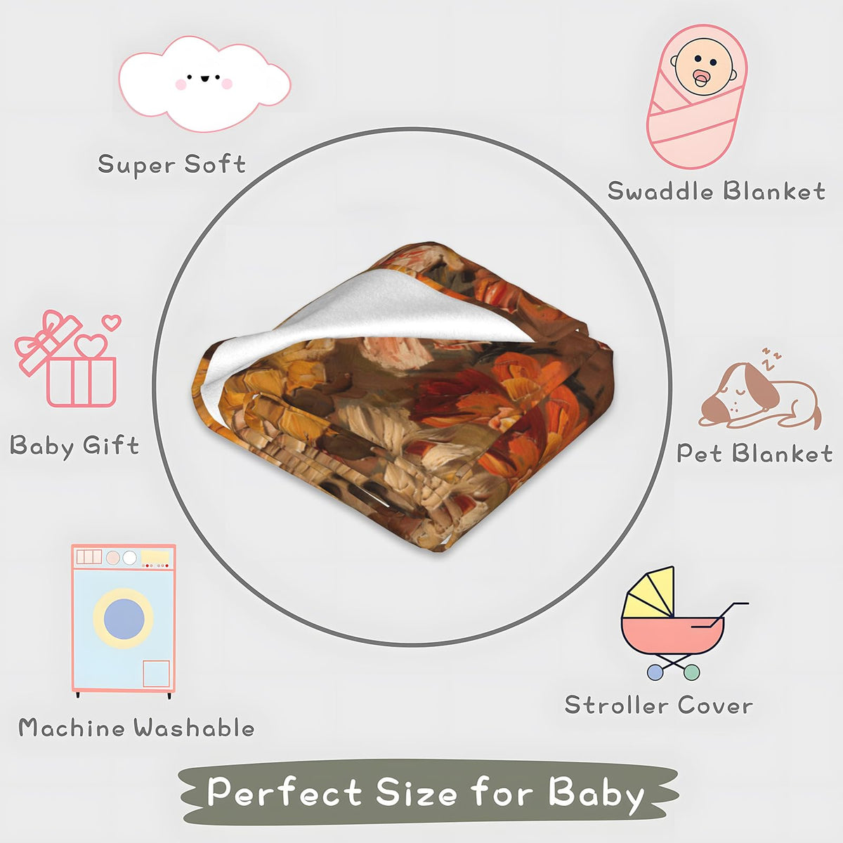 Robin Bird Throw Blanket for Adutls Kids, 50x60 in, Cozy Soft Warm Fleece Blankets Gifts for Couch, Camping, Hiking Decor