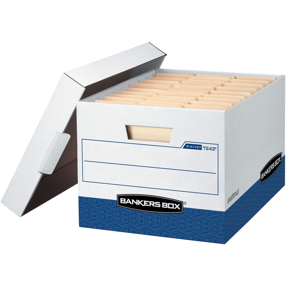 Fellowes Bankers Box 20-Pack R-Kive Heavy Duty File Storage Boxes with Lids, FastFold Assembly, Letter/Legal, (0724314)