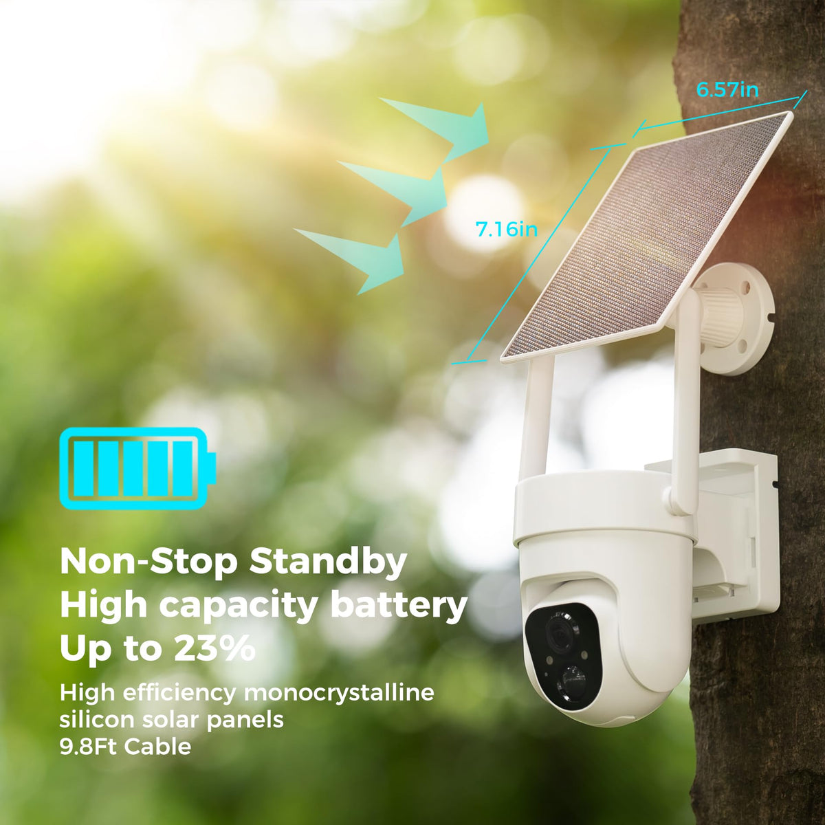 SOVMIKU Vicohome 2K AI Video Doorbell &Solar Security Camera Wireless Outdoor, Color Night Vision,Two Way Audio, Motion Detection, Easy to Setup,Audible Flashlight Siren 180 Days Care Plan
