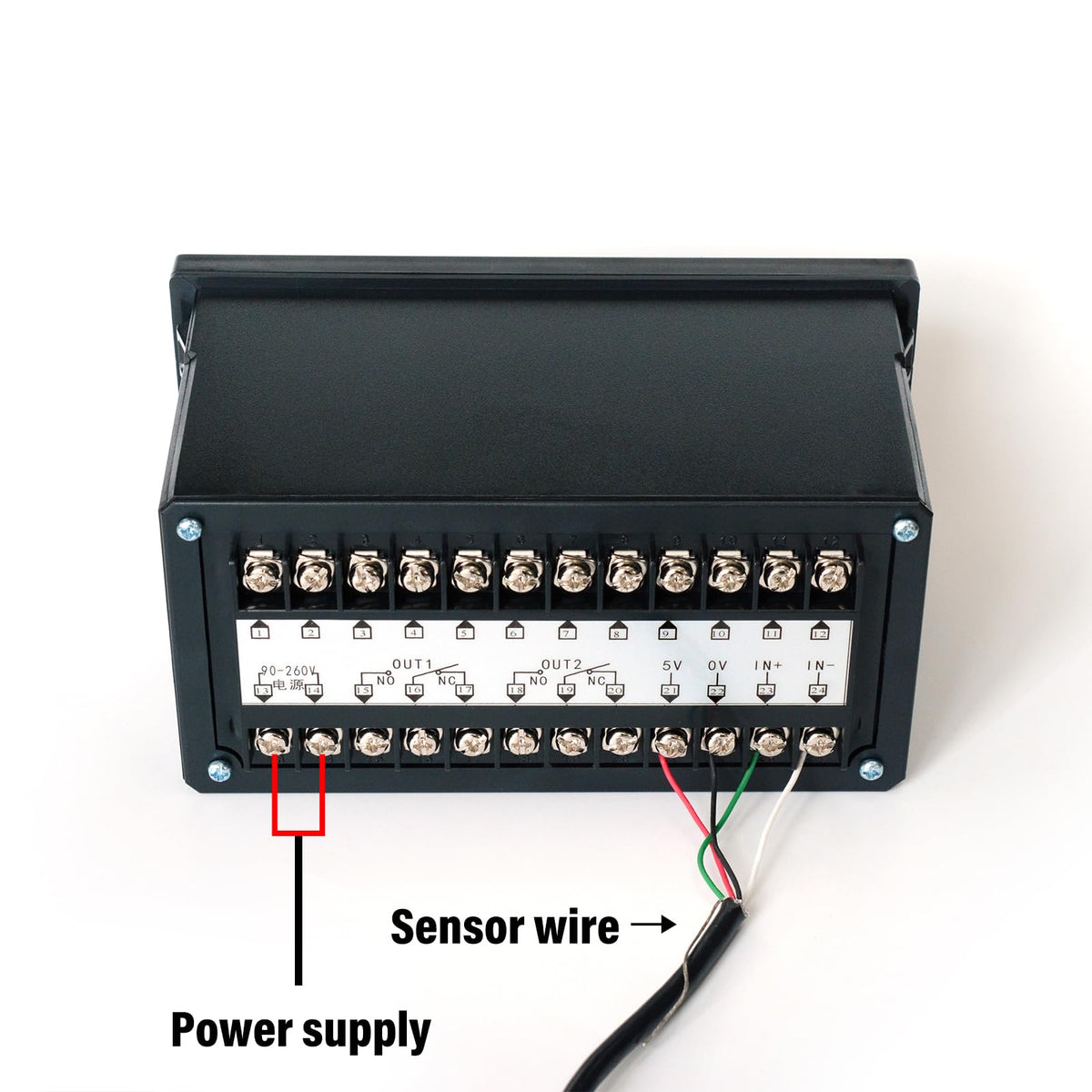 Load Cell Sensor with Indicator Display,Compression Force Weight Pressure Scale Sensor Two Sets of Relay Outputs Peak Recording (0-2T with Indicator)