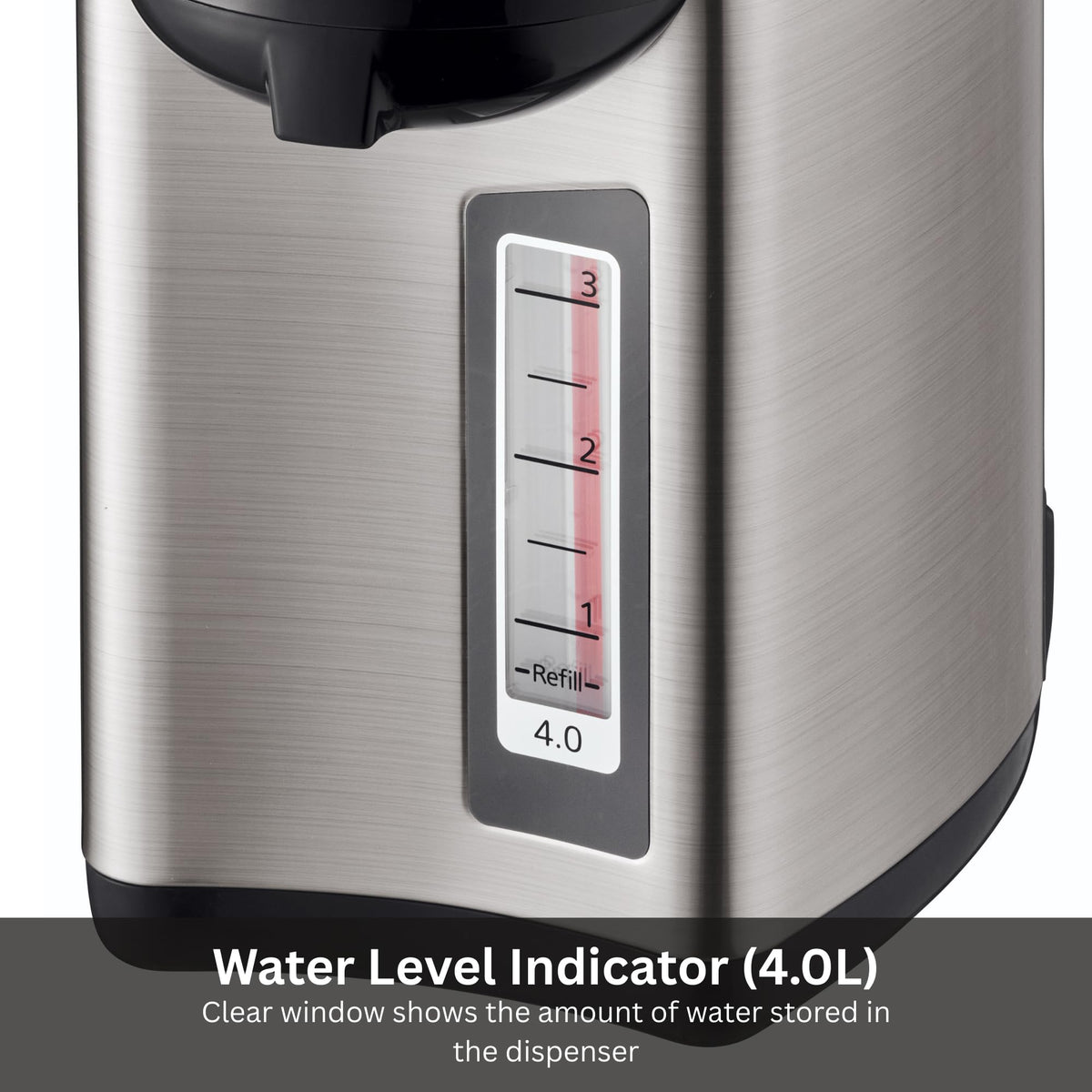 TIGER PDZ-A40U 4.0 Liter Water Boiler and Warmer with 4 Auto-Temp Settings, Stainless Steel Finish