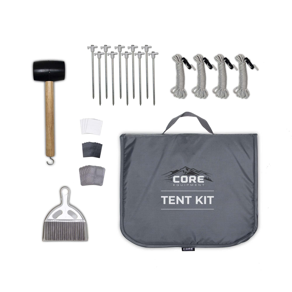 CORE 12 Person Lighted Instant Cabin Tent with Footprint and Tent Kit