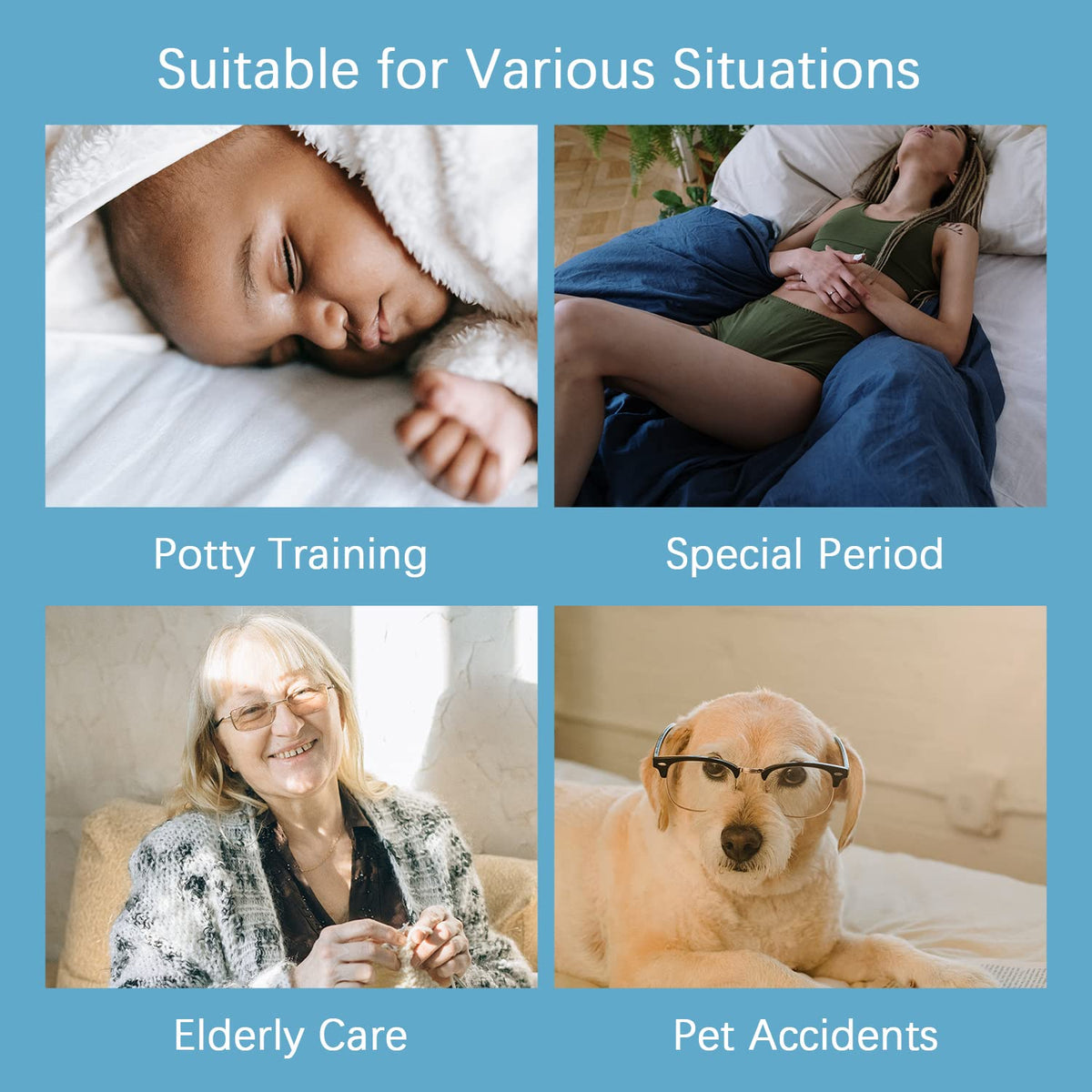 Antranfour Full Size Mattress Protector Fully Zippered Encased Waterproof Urine Proof Cover for Kids and Pets, Fits 6-9 Inch Depth