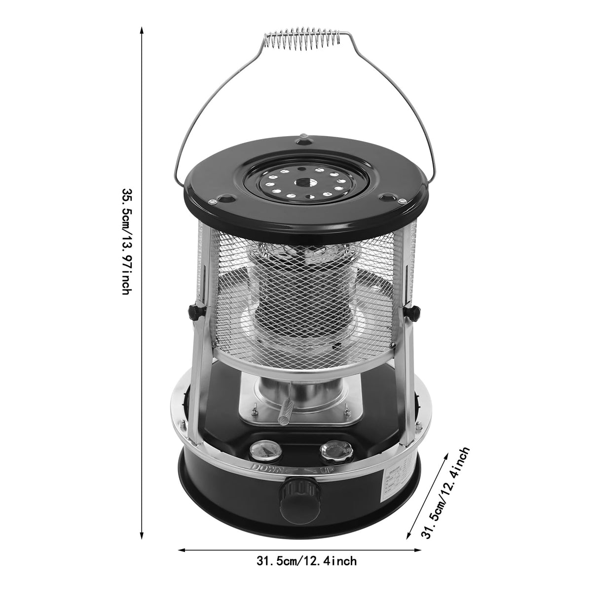 9000 BTU Portable Kerosene Heater, 2600W Lightweight Kerosene Stove for Indoor & Outdoor Use, Non Electric Heater for Survival Emergency, Fishing, Hunting, Hiking
