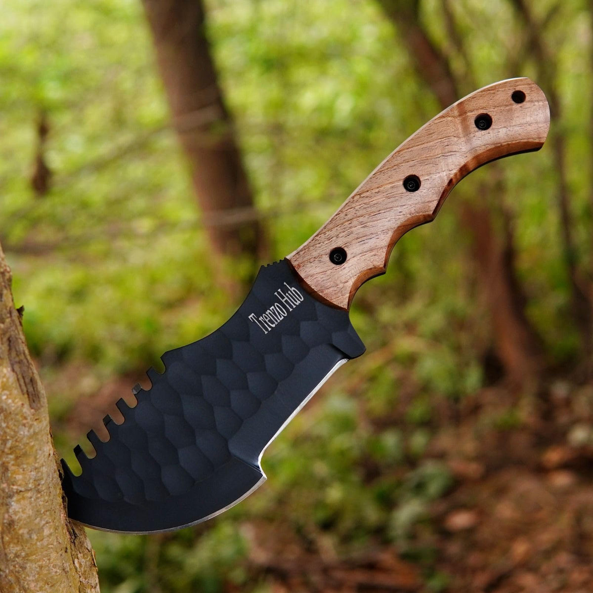 Fixed Blade Knife - 11.5” Handmade Tracker Knife with Bone Handle and Ferro Rod, Hunting Knife with Sheath, Full Tang Tactical Survival Knives for Men, 1095c High Carbon Steel for Camping, Hunting & Outdoor Use