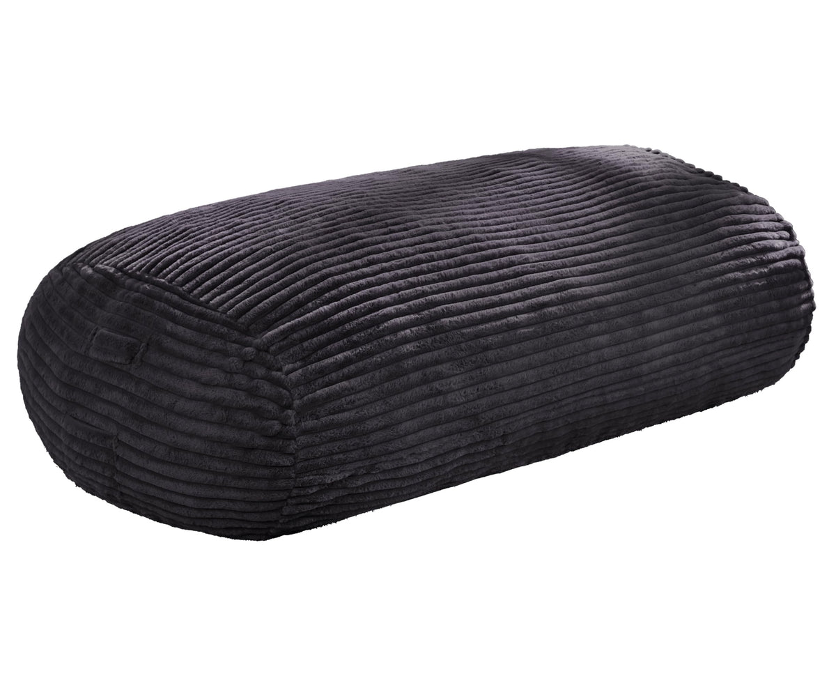 Hobestluk 6FT Bean Bag Chairs Adult Bean Bag with Portable Handle Comfy Large Bean Bag Lounge Chair with Removable Cover for Living Room Bedroom (Stripe Dark Grey, 6FT)