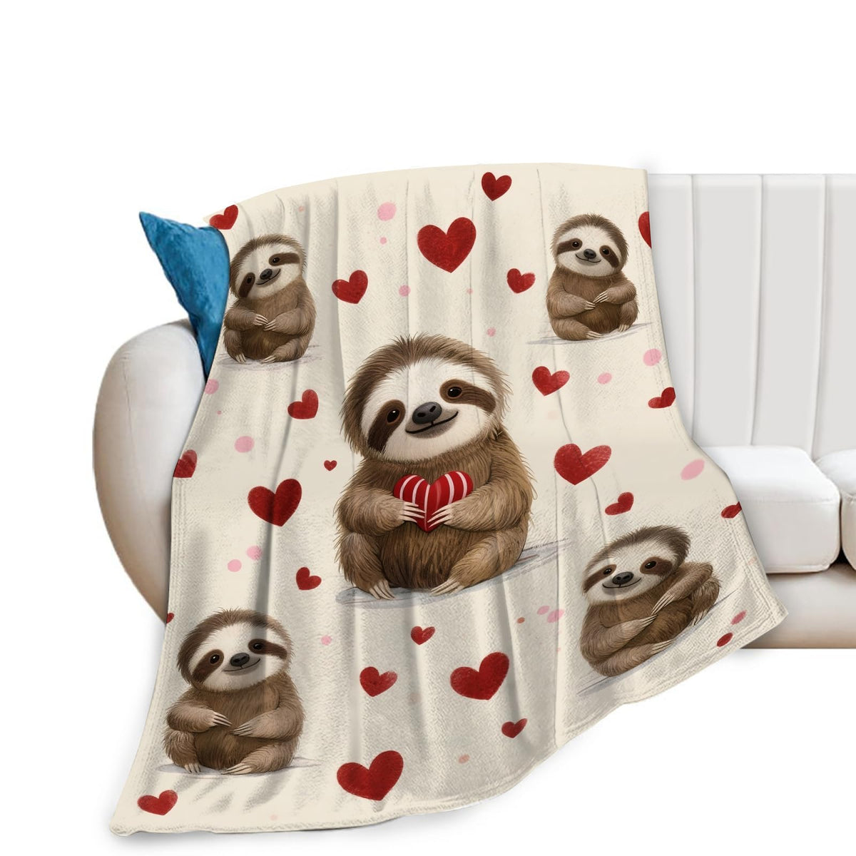 Sloth Blanket, Soft Plush Fleece Animal Throw Blanket - Cozy Warm Stuff Blankets Bedding Sloth Gifts for Women Girls Kids Adults 40"X50"