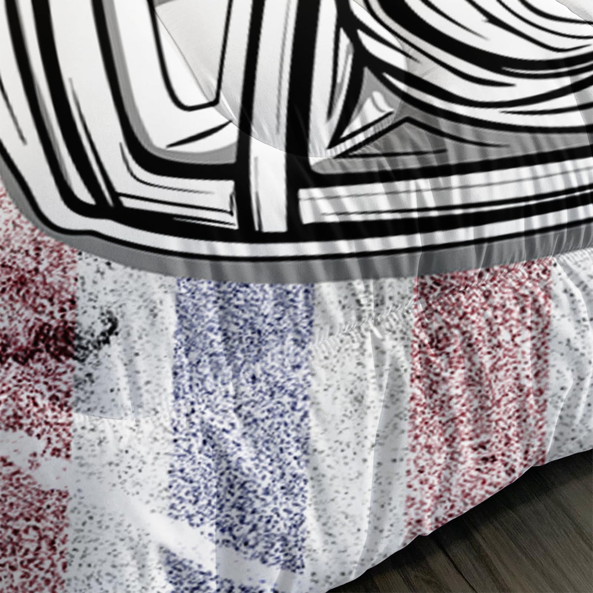 QOOMO Baseball Kids Bedding Set,Cartoon Helmet Print Comforter Set Queen Size for Baseball Fan Room Decorat,Soft Lightweight Bed Set All Season,1 Comforter Set 2 Pillowcases