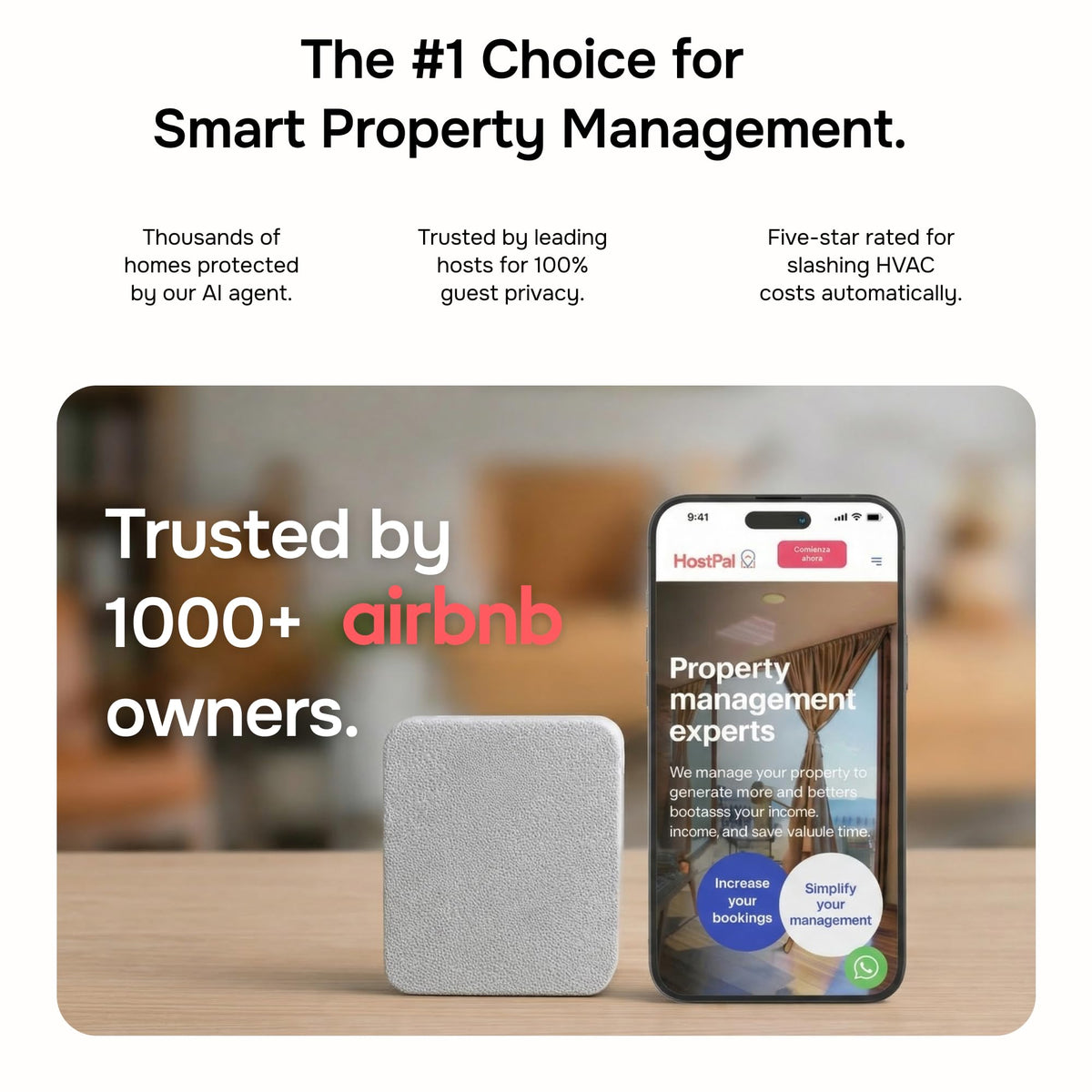 Layla Noise Monitoring Device for Airbnb, Rental, Office & Home | Noise & Occupancy Sensor with Radar-Based Motion Detection | Privacy-Safe Security Monitor | No Subscription