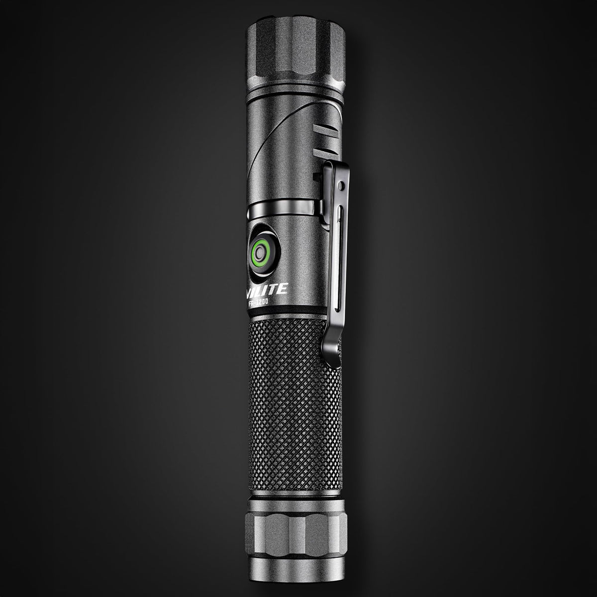 Unilite FR-1200 Right Angle Flashlight – 1200 Lumen LED, 90° Rotating Head, USB-C Rechargeable, Magnetic Base, IP65 Water & Dust Resistant, Impact Resistant, Pocket Clip Included