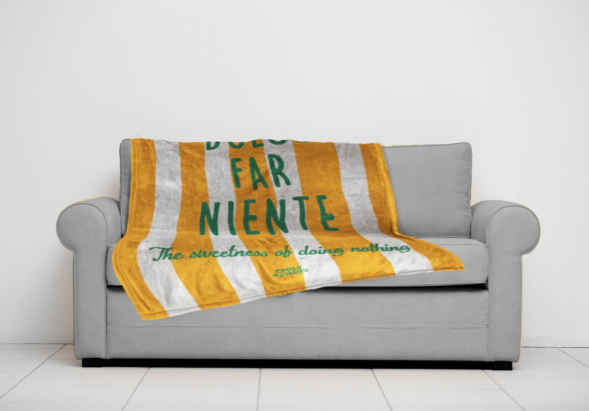 Jay Franco Kids Plush Throw Blanket – 50 x 70 Inches Soft & Cozy Fleece Throw for Bedroom & Couch Décor, Official Licensed Product, Yellow - Emily in Paris