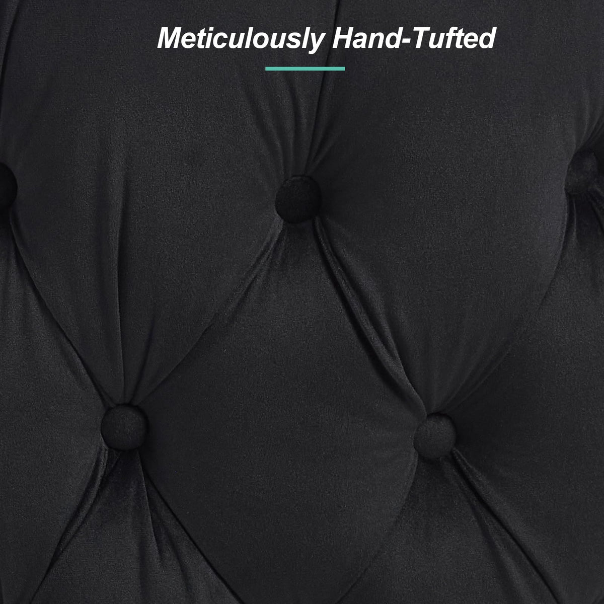 Hyfirm Set of 2 Modern Black Swivel Accent Chairs, 360° Velvet Barrel Chairs with Hand-Tufted Back, 6" Thick Cushion, Upholstered Round Armchairs with Gold Metal Base for Living Room Bedroom